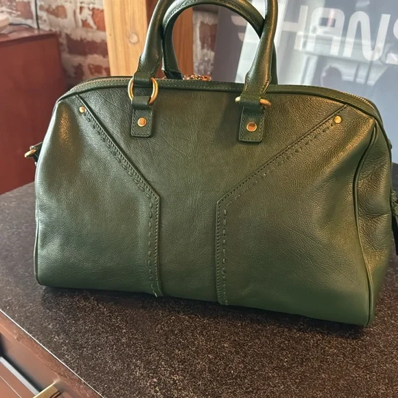 YVES SAINT LAURENT
Green Leather Muse Bowler Bag - Picture 7 of 12